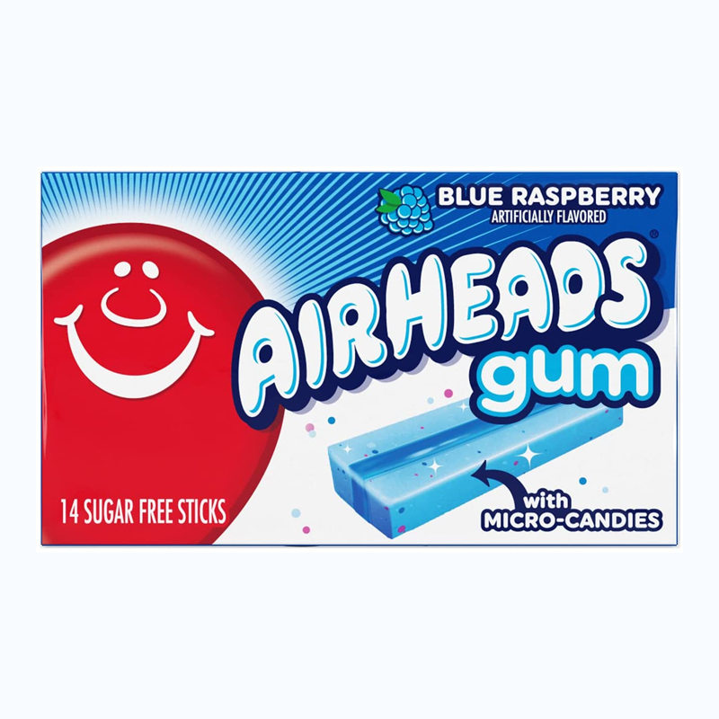 Airheads Gum Blue Raspberry (34g)