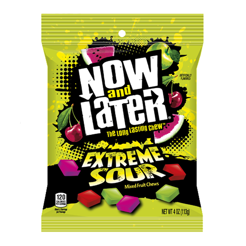 Now and Later Extreme Sour Peg Bag (113g)
